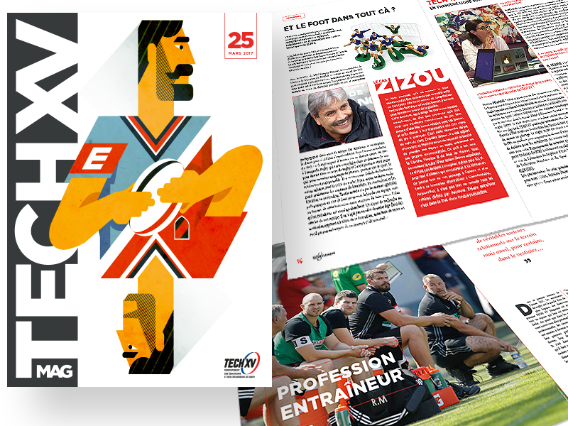 couverture et pages intérieures du 25e magazine TECH XV